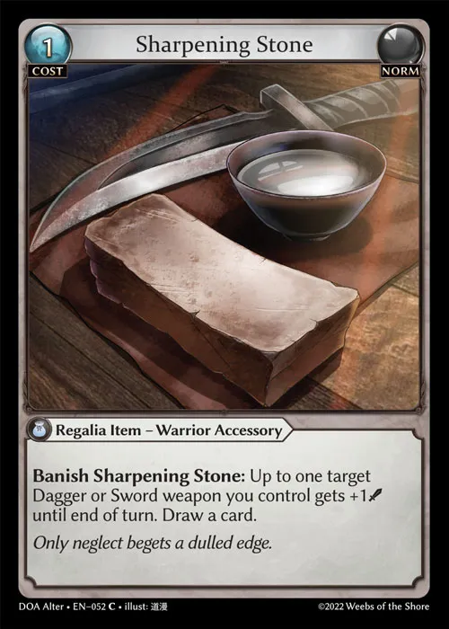 Sharpening Stone — Dawn of Ashes Alter Edition — Grand Archive