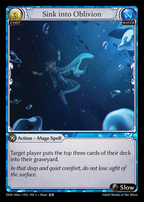 Sink into Oblivion — Dawn of Ashes Alter Edition — Grand Archive