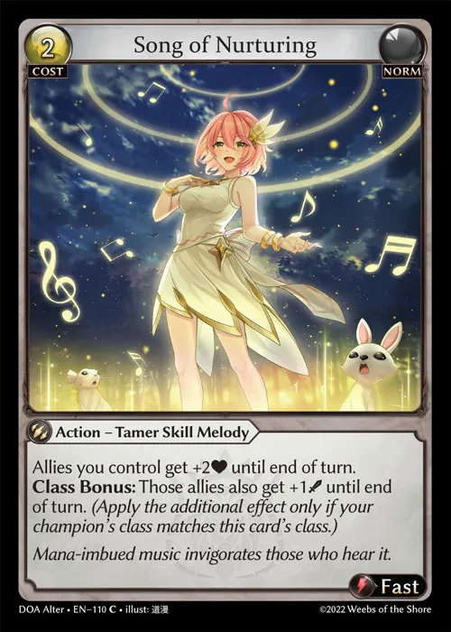 Song of Nurturing — Dawn of Ashes Alter Edition — Grand Archive