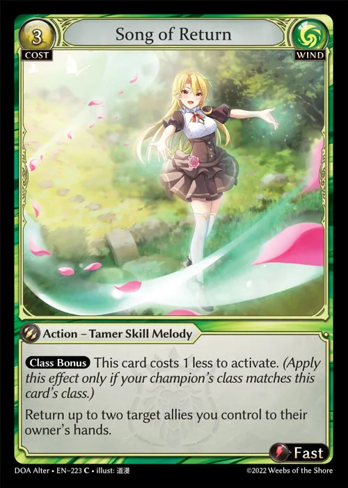 Song of Return — Dawn of Ashes Alter Edition — Grand Archive