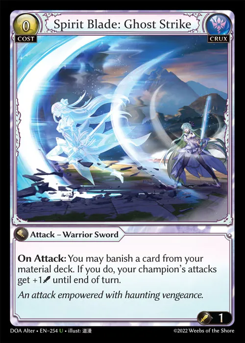 Spirit Blade: Ghost Strike — Dawn of Ashes Alter Edition — Grand Archive