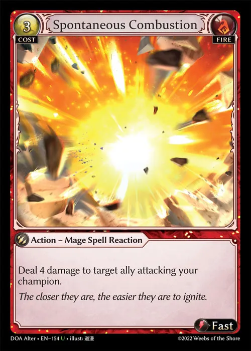 Spontaneous Combustion — Dawn of Ashes Alter Edition — Grand Archive