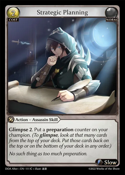 Strategic Planning — Dawn of Ashes Alter Edition — Grand Archive