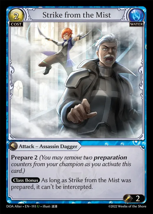 Strike from the Mist — Dawn of Ashes Alter Edition — Grand Archive