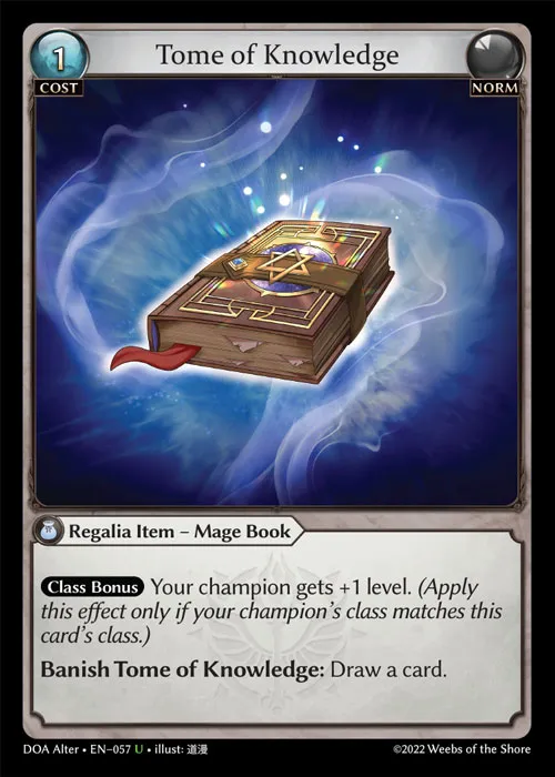 Tome of Knowledge — Dawn of Ashes Alter Edition — Grand Archive