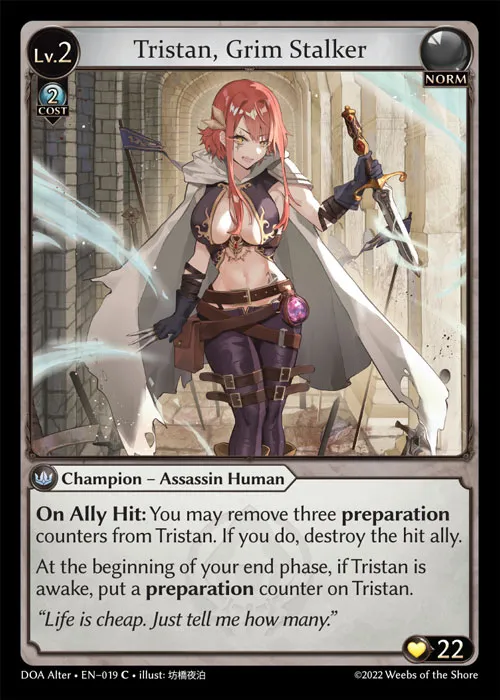 Tristan, Grim Stalker — Dawn of Ashes Alter Edition — Grand Archive