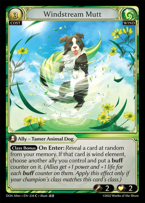 Windstream Mutt — Dawn of Ashes Alter Edition — Grand Archive