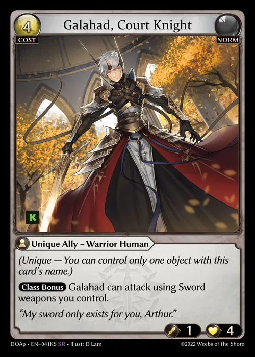 Galahad, Court Knight — Dawn of Ashes Prelude — Grand Archive