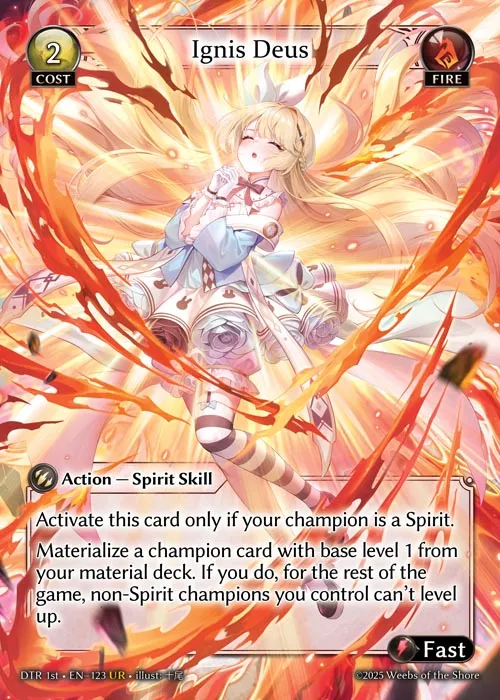 Ignis Deus — Distorted Reflections First Edition — Grand Archive TCG