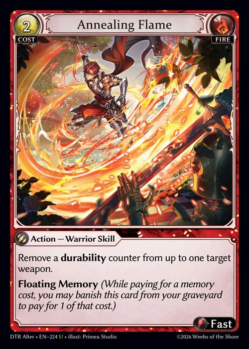 Annealing Flame — Distorted Reflections Alter Edition — Grand Archive TCG