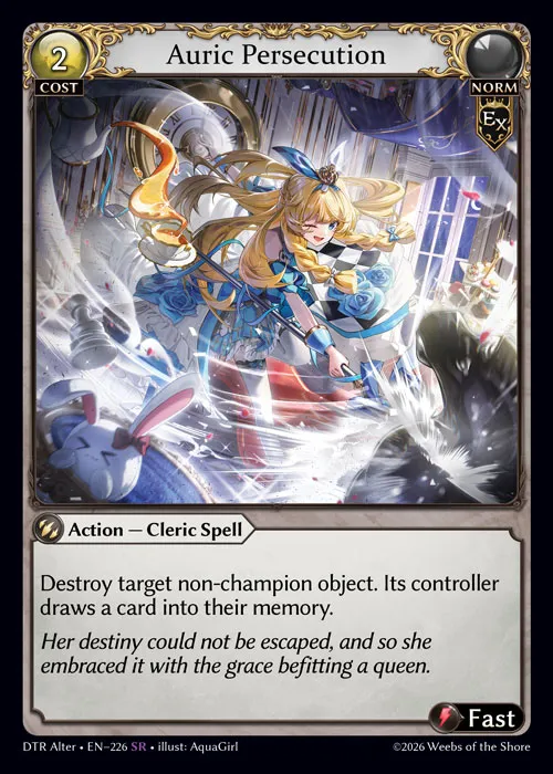 Auric Persecution — Distorted Reflections Alter Edition — Grand Archive TCG