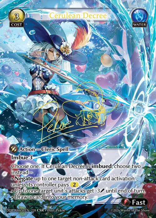 Cerulean Decree — Distorted Reflections Alter Edition — Grand Archive TCG
