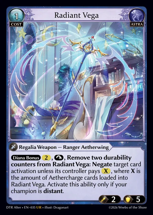 Radiant Vega — Distorted Reflections Alter Edition — Grand Archive TCG