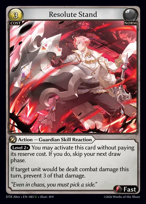 Resolute Stand — Distorted Reflections Alter Edition — Grand Archive TCG