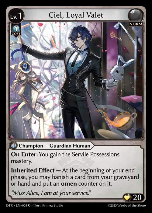 Ciel, Loyal Valet — Distorted Reflections — Grand Archive TCG
