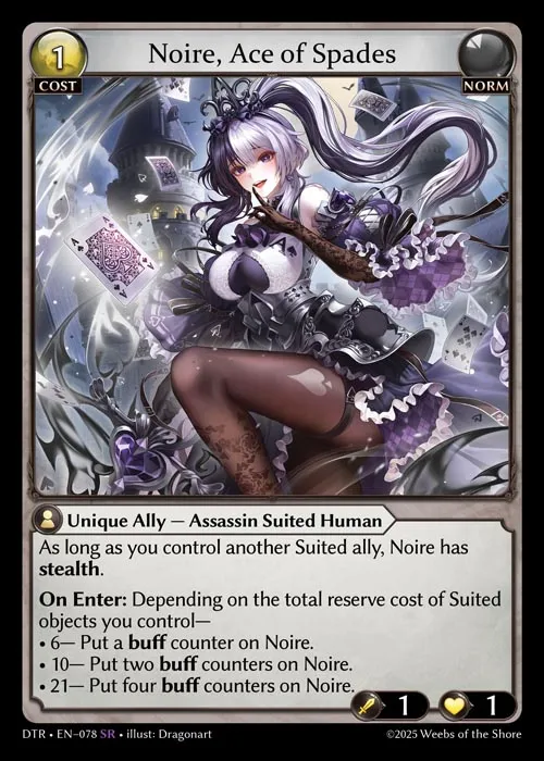 Noire, Ace of Spades — Distorted Reflections — Grand Archive