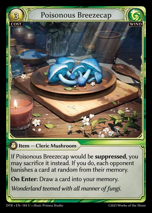 Poisonous Breezecap — Distorted Reflections — Grand Archive TCG