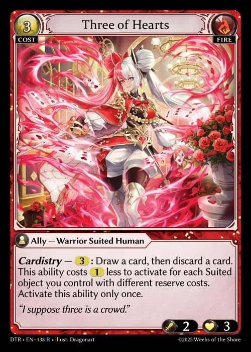 Three of Hearts — Distorted Reflections — Grand Archive