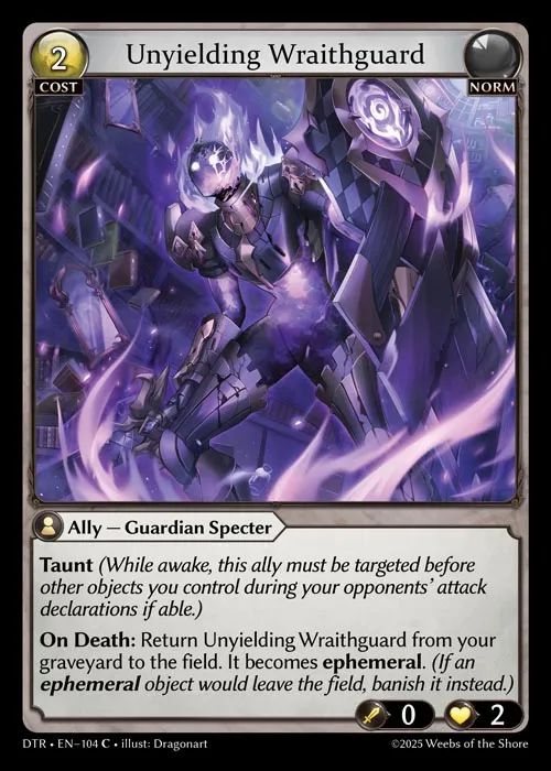 Unyielding Wraithguard — Distorted Reflections — Grand Archive