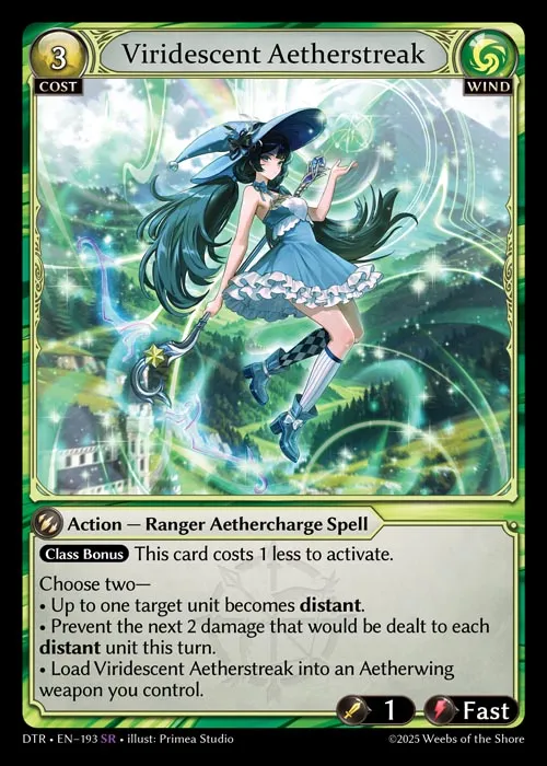 Viridescent Aetherstreak — Distorted Reflections — Grand Archive