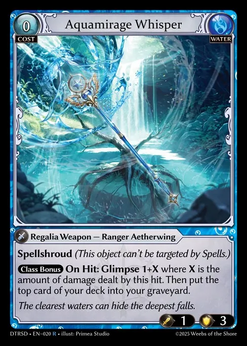 Aquamirage Whisper — Distorted Reflections Starter Decks — Grand Archive