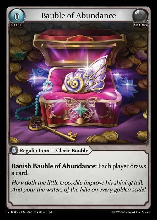Bauble of Abundance — Distorted Reflections Starter Decks — Grand Archive