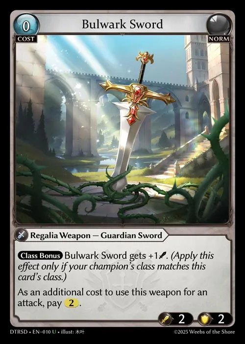 Bulwark Sword — Distorted Reflections Starter Decks — Grand Archive