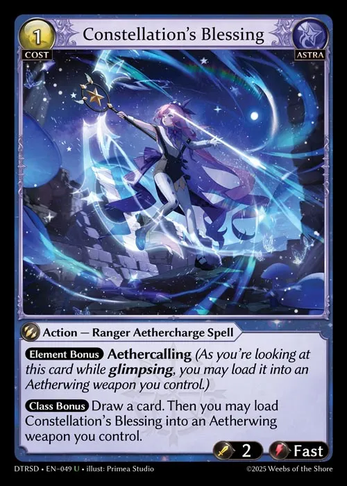 Constellation's Blessing — Distorted Reflections Starter Decks — Grand Archive