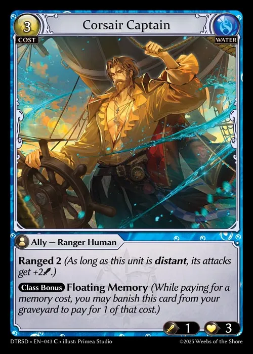Corsair Captain — Distorted Reflections Starter Decks — Grand Archive
