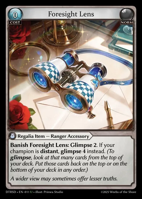 Foresight Lens — Distorted Reflections Starter Decks — Grand Archive