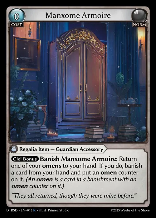Manxome Armoire — Distorted Reflections Starter Decks — Grand Archive