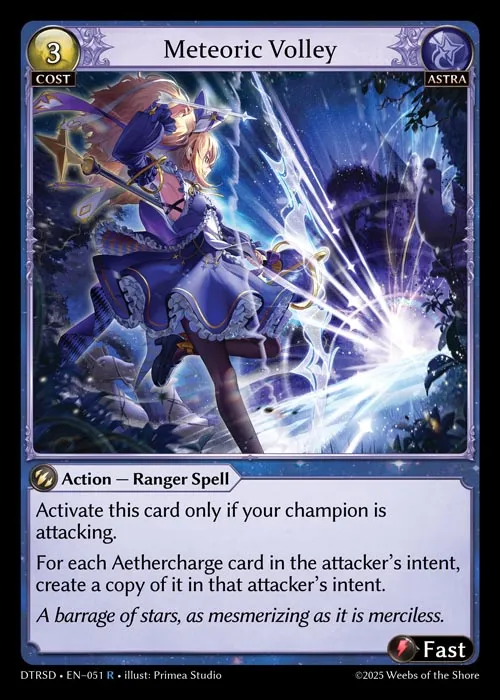 Meteoric Volley — Distorted Reflections Starter Decks — Grand Archive