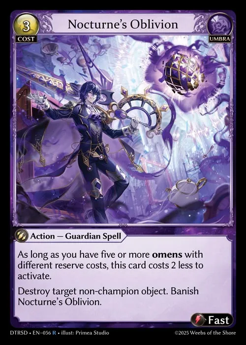 Nocturne's Oblivion — Distorted Reflections Starter Decks — Grand Archive