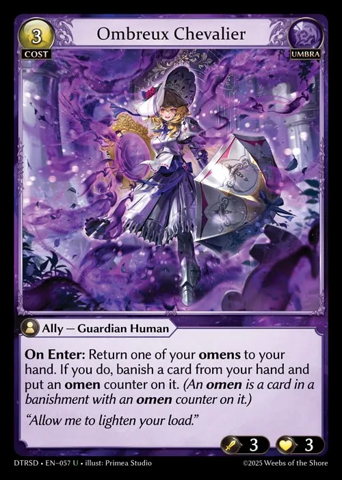 Ombreux Chevalier — Distorted Reflections Starter Decks — Grand Archive