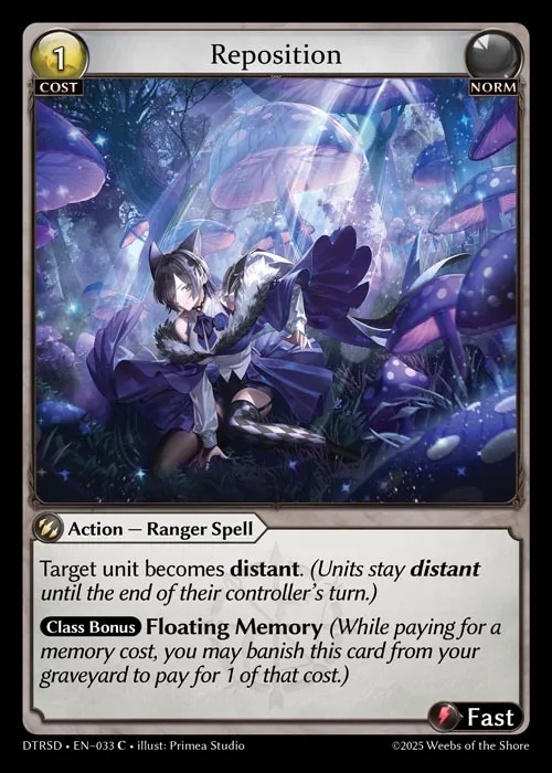 Reposition — Distorted Reflections Starter Decks — Grand Archive