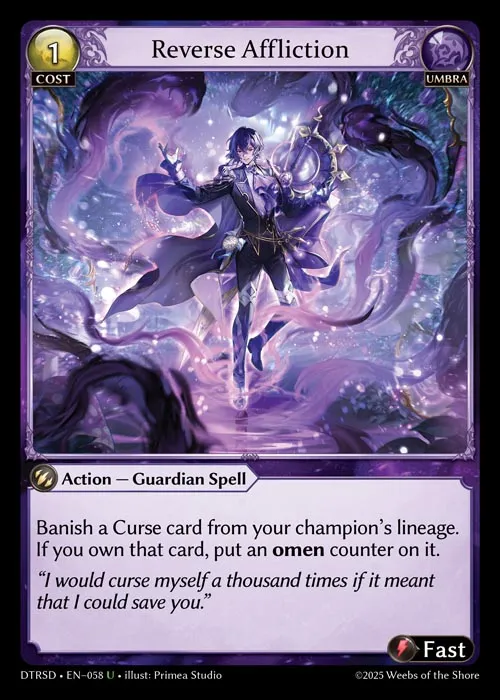 Reverse Affliction — Distorted Reflections Starter Decks — Grand Archive