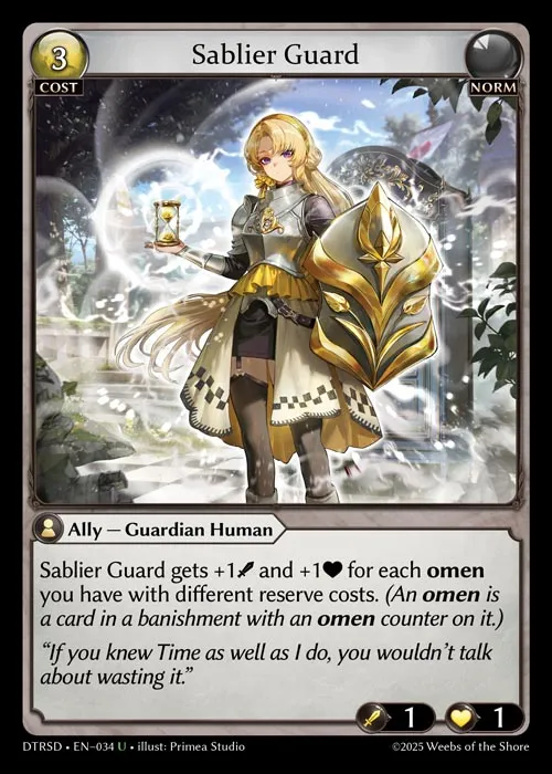 Sablier Guard — Distorted Reflections Starter Decks — Grand Archive