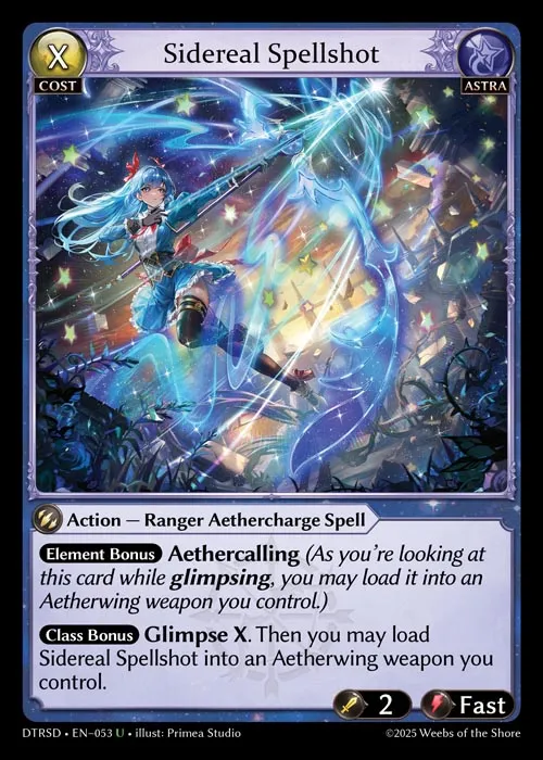 Sidereal Spellshot — Distorted Reflections Starter Decks — Grand Archive