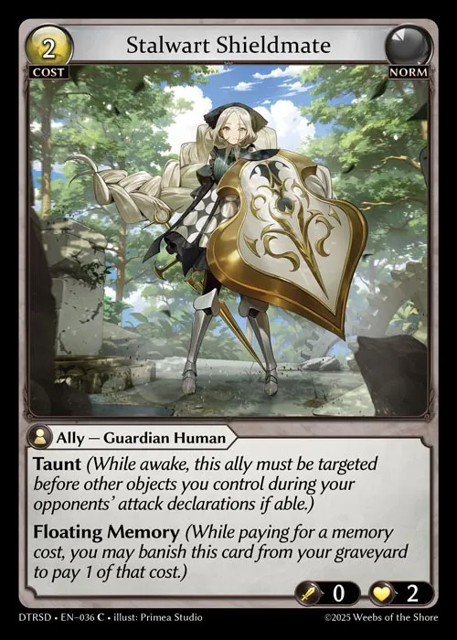 Stalwart Shieldmate — Distorted Reflections Starter Decks — Grand Archive