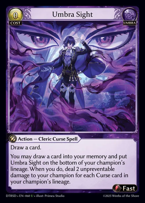 Umbra Sight — Distorted Reflections Starter Decks — Grand Archive