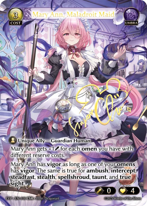 Mary Ann, Maladroit Maid — Event Packs — Grand Archive
