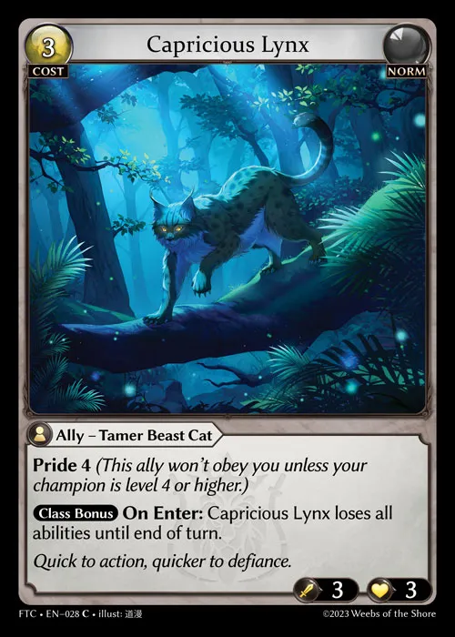 Capricious Lynx — Fractured Crown — Grand Archive