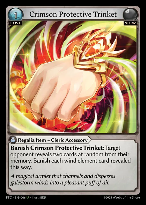 Crimson Protective Trinket — Fractured Crown — Grand Archive