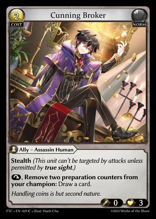 Cunning Broker — Fractured Crown — Grand Archive