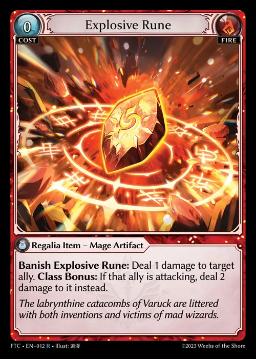 Explosive Rune — Fractured Crown — Grand Archive