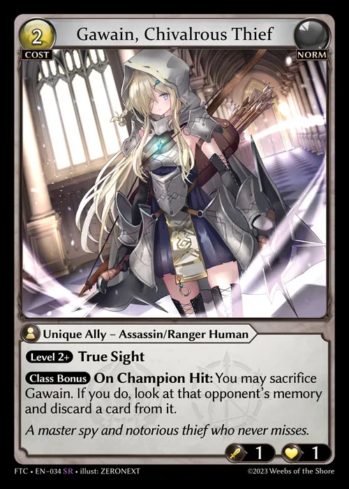 Gawain, Chivalrous Thief — Fractured Crown — Grand Archive