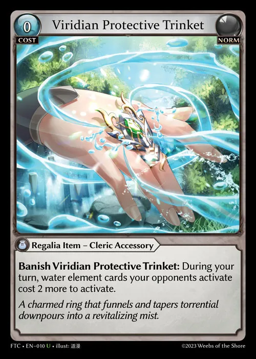 Viridian Protective Trinket — Fractured Crown — Grand Archive