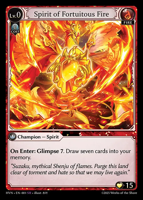 Spirit of Fortuitous Fire — Abyssal Heaven — Grand Archive TCG
