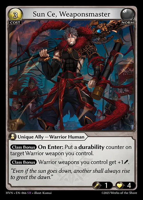 Sun Ce, Weaponsmaster — Abyssal Heaven — Grand Archive TCG