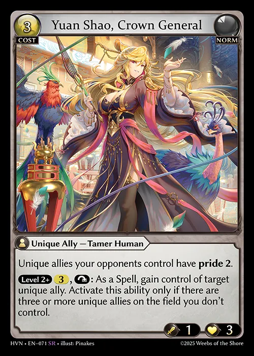Yuan Shao, Crown General — Abyssal Heaven — Grand Archive TCG